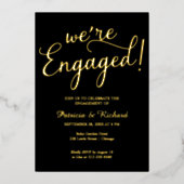 Eenvoudig we zijn een Engaged Engagement Party Folie Uitnodiging (Voorkant)
