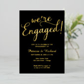 Eenvoudig we zijn een Engaged Engagement Party Folie Uitnodiging (Staand Voorkant)
