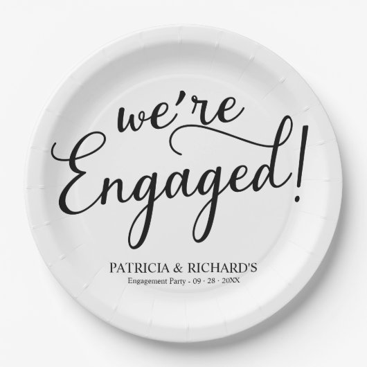 Eenvoudig we zijn een Engaged Engagement Party Papieren Bordje (Voorkant)