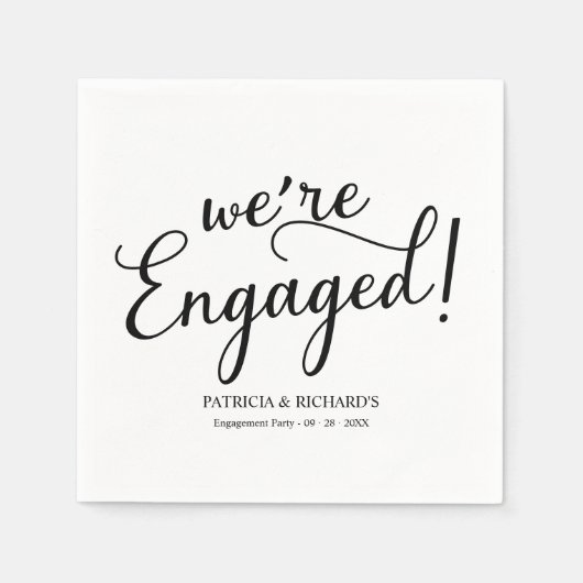 Eenvoudig we zijn een Engaged Engagement Party Servet (Voorkant)