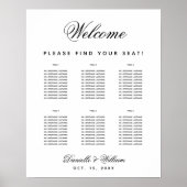 Eenvoudig Weddenschap 6 Tafel Zwarte & Witte Zitka Poster (Voorkant)