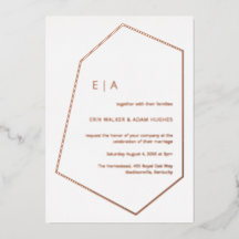 Eenvoudig weddenschap Gem Geometric Real Roos Gold