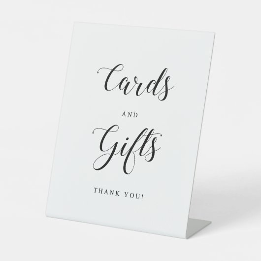 Eenvoudig weddenschap met cadeaus reclamebord met voetstuk (Voorkant)