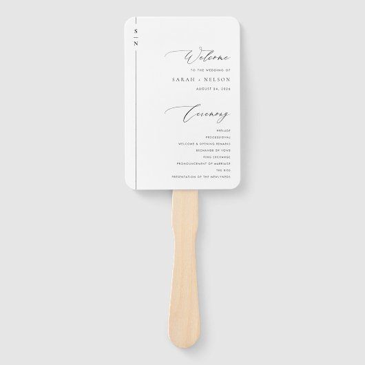 Eenvoudig weddenschap met kalligrafie handwaaier (Voorkant)