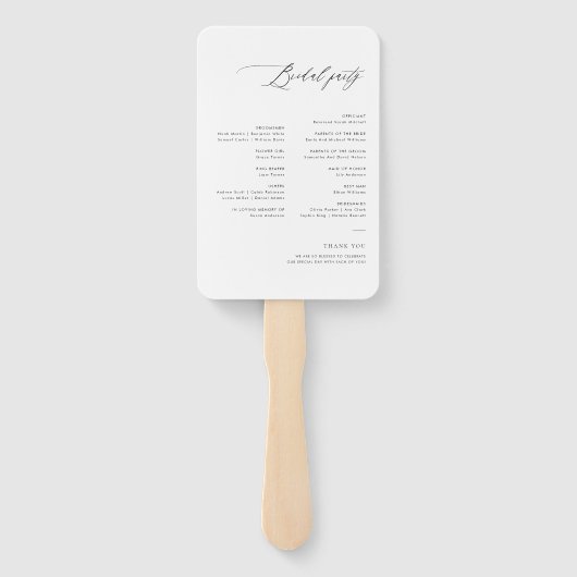Eenvoudig weddenschap met kalligrafie handwaaier (Achterkant)