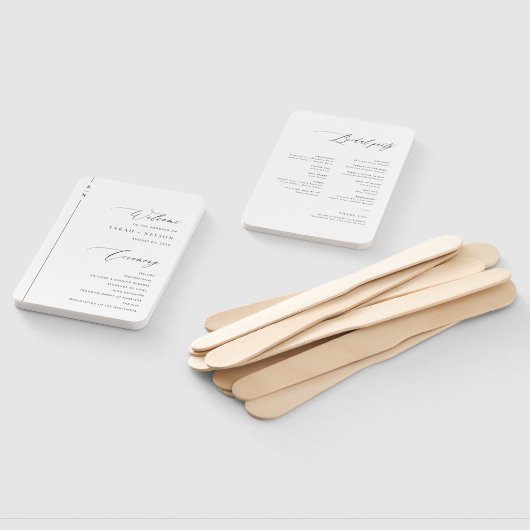 Eenvoudig weddenschap met kalligrafie handwaaier (Niet-gemonteerd)