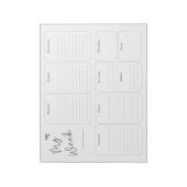 Eenvoudig weekblad notitieblok (Linkerzijde)