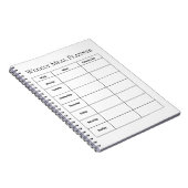 Eenvoudig weekmenu planner notitieboek (Rechterzijde)