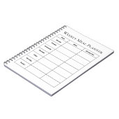 Eenvoudig weekmenu planner notitieboek (Linkerzijde)