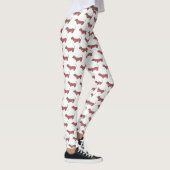Eenvoudig Weiner Dog Dachshund Dog Patroon Leggings (Rechts)