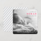 Eenvoudig welkom | Aankondiging van Baby (Voorkant / Achterkant)