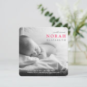 Eenvoudig welkom | Aankondiging van Baby (Staand voorkant)