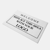 Eenvoudig Welkom Bedrijf Logo Bedrijf Elke kleur Deurmat (Schuin)
