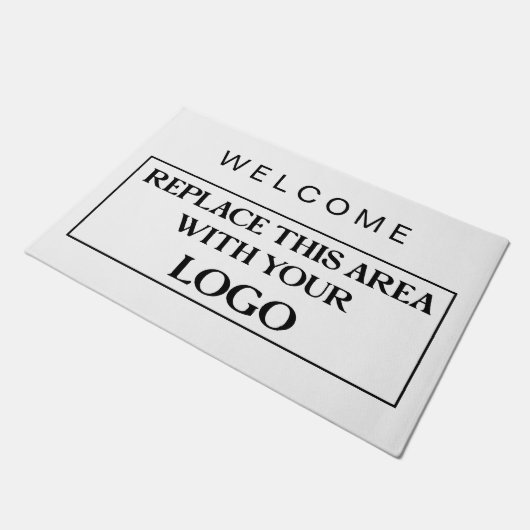 Eenvoudig Welkom Bedrijf Logo Bedrijf Elke kleur Deurmat (Schuin)