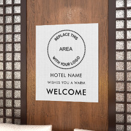 Eenvoudig Welkom bij Hotel Name Logo Elke kleur Poster