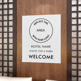 Eenvoudig Welkom bij Hotel Name Logo Elke kleur Poster
