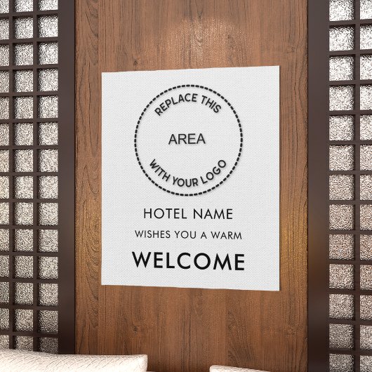 Eenvoudig Welkom bij Hotel Name Logo Elke kleur Poster