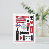 Eenvoudig  welkom bij Londen Travel Briefkaart (Staand voorkant)
