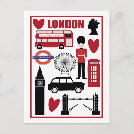 Eenvoudig  welkom bij Londen Travel Briefkaart (Voorkant)