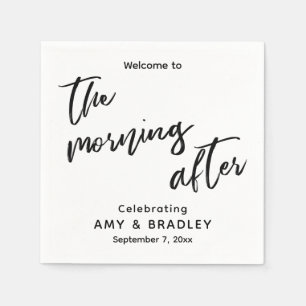 Eenvoudig Welkom bij The Morning After Handletteri Servet