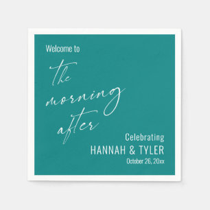 Eenvoudig Welkom bij The Morning After Teal Servet