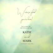 Eenvoudig welkom op onze bruiloft venster raamsticker (Vel 3)