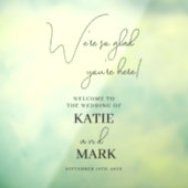 Eenvoudig welkom op onze trouwbaniersticker raamsticker (Vel 3)