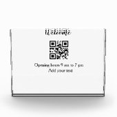 Eenvoudig welkom openen welkom barcode QR naam toe Fotoblokken (Voorkant)