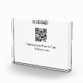 Eenvoudig welkom openen welkom barcode QR naam toe Fotoblokken (Rechts)