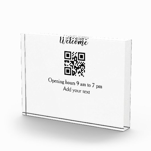 Eenvoudig welkom openen welkom barcode QR naam toe Fotoblokken (Rechts)