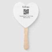 Eenvoudig welkom openen welkom barcode QR naam toe Handwaaier (Achterkant)