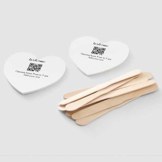 Eenvoudig welkom openen welkom barcode QR naam toe Handwaaier (Niet-gemonteerd)