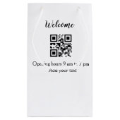 Eenvoudig welkom openen welkom barcode QR naam toe Klein Cadeauzakje (Achterkant)