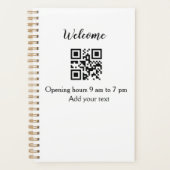 Eenvoudig welkom openen welkom barcode QR naam toe Planner (Voorkant)