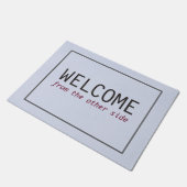 Eenvoudig welkom van het andere zwarte Lijst Deurmat (Schuin)