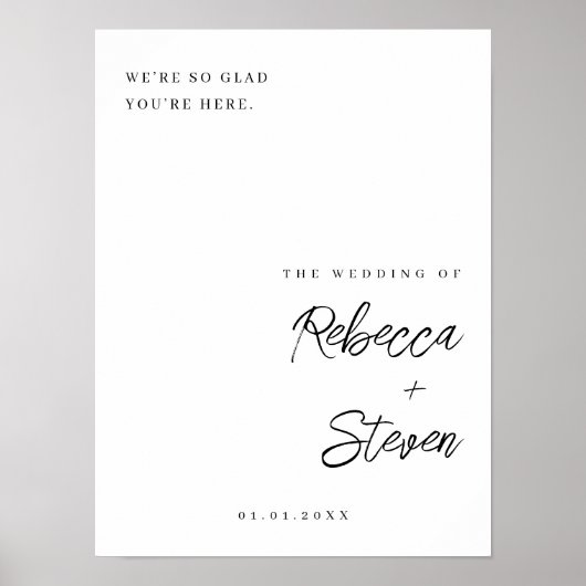 Eenvoudig welkomstbord voor buitenlanders poster (Voorkant)