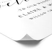 Eenvoudig welkomstscript bruiloft gebarenteken poster (Hoek)