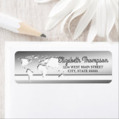 Eenvoudig Wereldbol-retourlabel op wereldschaal Etiket (Insitu)