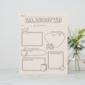 Eenvoudig Werkblad Alles Over Mij (Staand voorkant)
