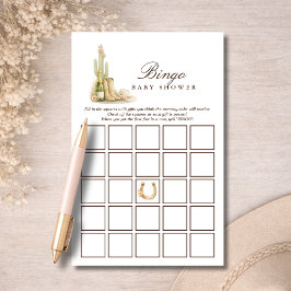 Eenvoudig Western Baby Shower Bingo Activiteit Spe