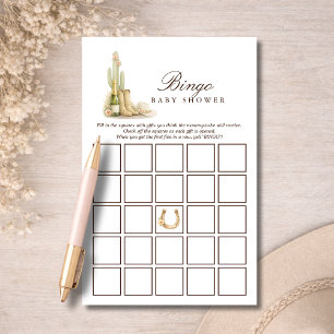 Eenvoudig Western Baby Shower Bingo Activiteit Spe