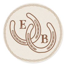Eenvoudig westers hoefijzer-huwelijksmonogram