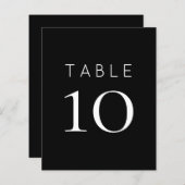 Eenvoudig White Black Wedtable Number (Voorkant / Achterkant)