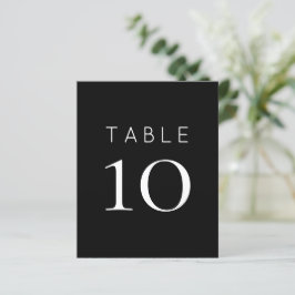 Eenvoudig White Black Wedtable Number