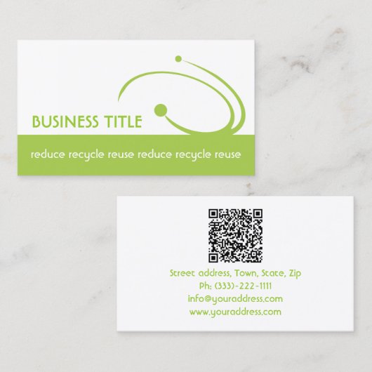 Eenvoudig White Environmental Engineers-Visitekaar Visitekaartje (Voorkant / Achterkant)