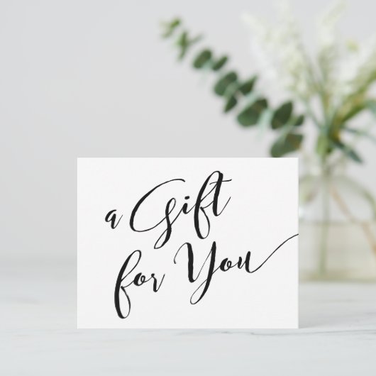 Eenvoudig White Handwrite Cadeau Script Cadeft (Staand voorkant)