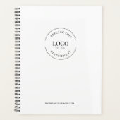 Eenvoudig White Minimalist Custom Logo Branded Planner (Voorkant)