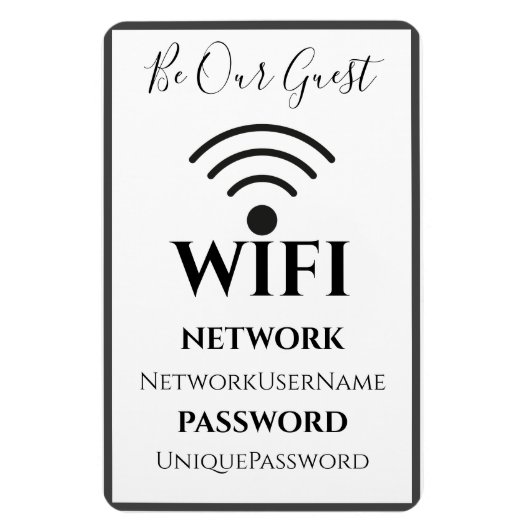 Eenvoudig WiFi-teken Magneet (Verticaal)