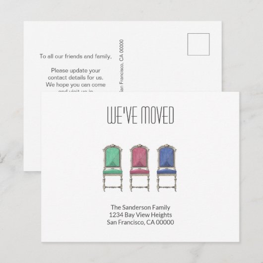 Eenvoudig wij hebben de Nieuwe minimalistisch van  Aankondigingskaart (Voorkant / Achterkant)