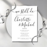 Eenvoudig wij nog het Jubileum van de Verlenging v Kaart<br><div class="desc">Deze elegante uitnodiging voor hernieuwing van geloften kan worden gepersonaliseerd met uw gegevens in zwart-wit-tekentypografie. Ontworpen door: Thisnotme©</div>